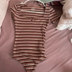 hollister stripe body suit